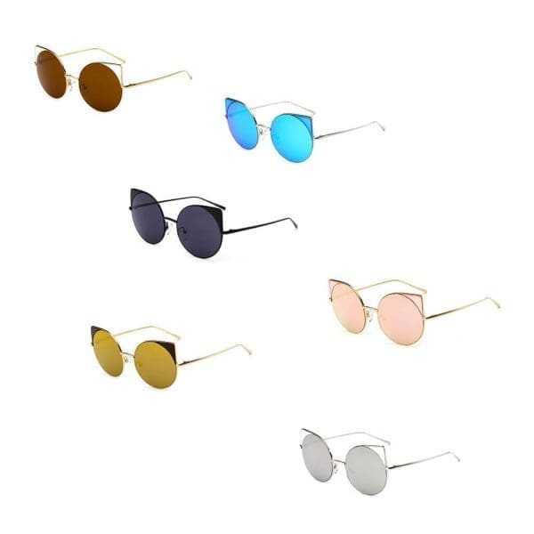 Cramilo Eyewear Dublin - Mirrored Cat Eye Sunglasses - Image 15