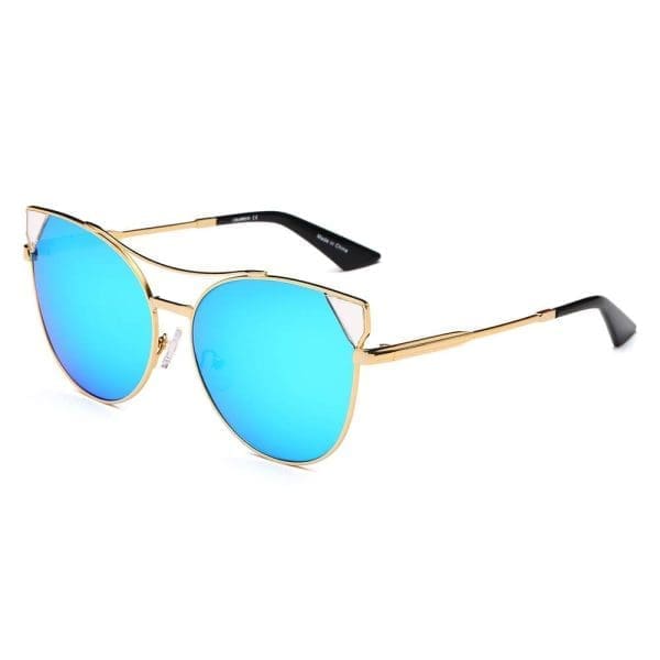 Cramilo Eyewear Aspen - Trendy Mirrored Cat Eye Sunglasses