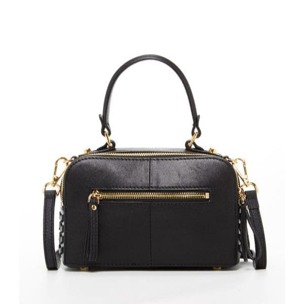 SUSU Kayla Black Woven Leather Crossbody Bag - Stylish Accessory - Image 3