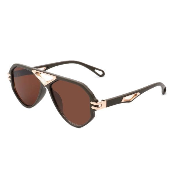 Cramilo Eyewear Unityth - Geometric Round Aviator Sunglasses - Image 8