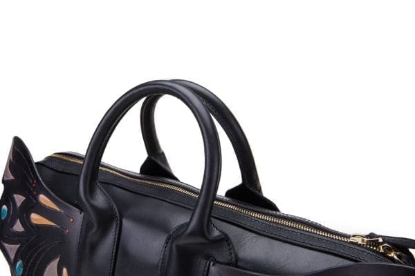 Bellorita - Wings Black Top Handle Bag - Image 6