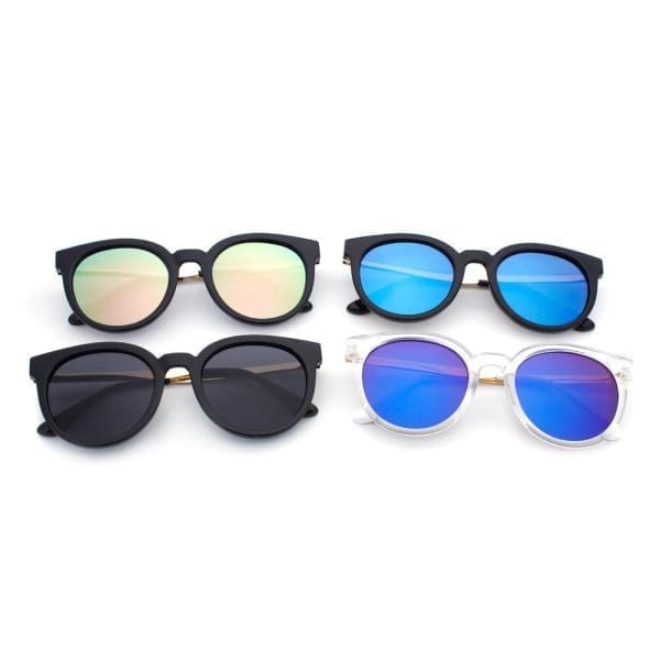 Cramilo Eyewear Findlay - Retro Mirrored Horned Rim Round Sunglasses - Image 11