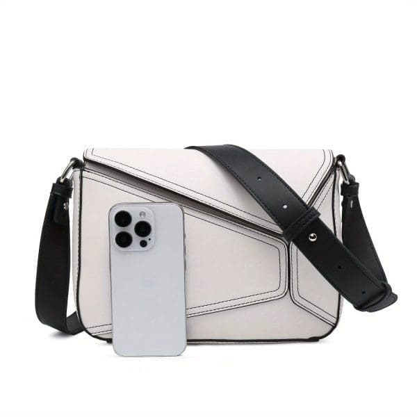 Shomico Small Crossbody Bag with Patchwork Pattern - Image 3