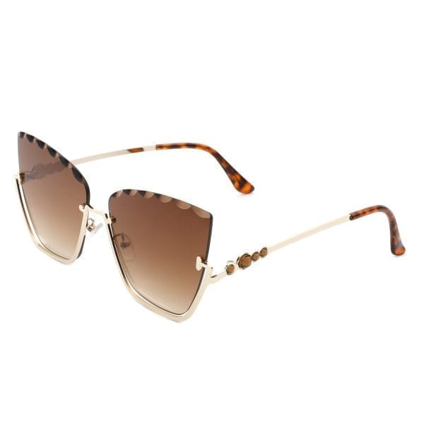 Cramilo Eyewear Starfire - Half Frame Cat Eye Sunglasses - Image 6
