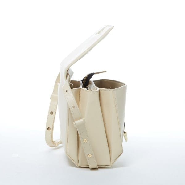 SUSU Elizabeth Off White Leather Shoulder Bag - Image 5