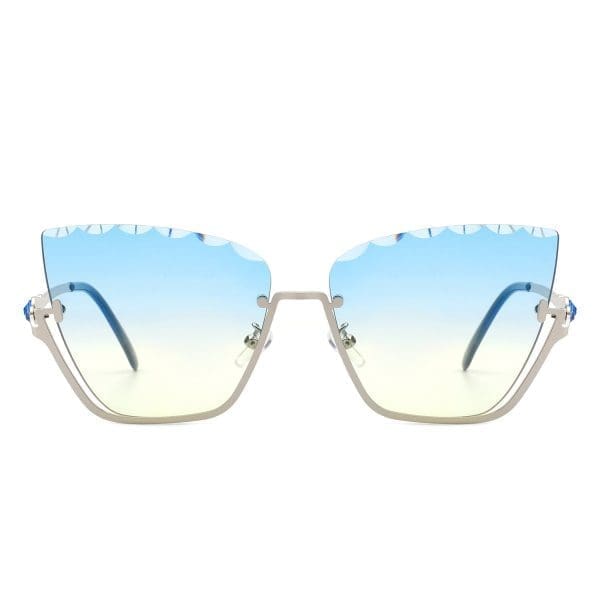 Cramilo Eyewear Starfire - Half Frame Cat Eye Sunglasses - Image 11
