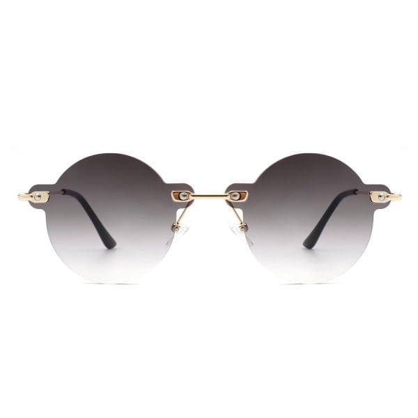 Cramilo Eyewear Crescent - Rimless Tinted Vintage Sunglasses - Image 2