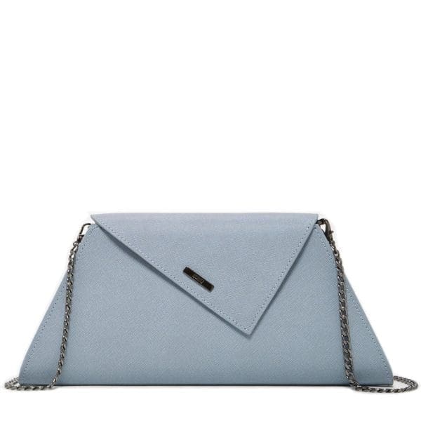 SUSU Angelica Faded Denim Leather Clutch Bag