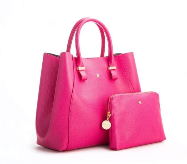 Gunas New York - Jane - Hot Pink Vegan Leather Shoulder Bag - Image 6