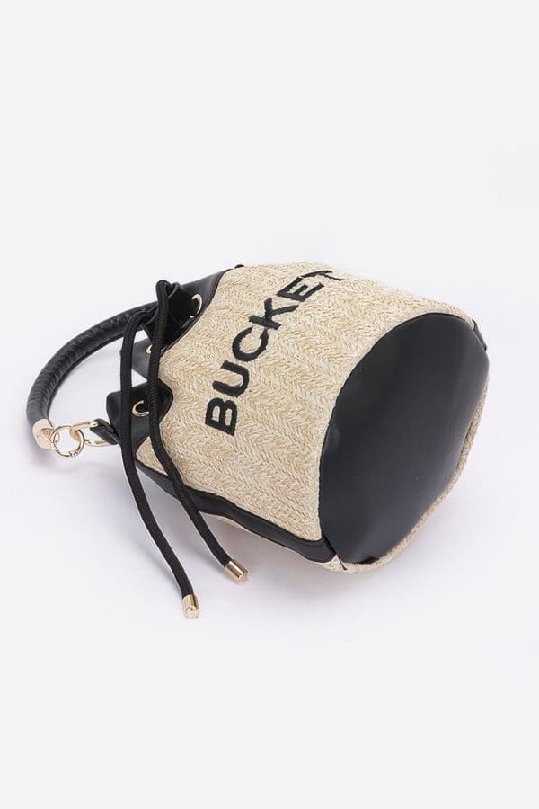 Awesome Faux Straw Bucket Bag - Must Have - Image 4