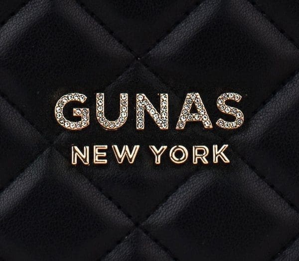 Gunas New York - Koi - Black Quilted Vegan Leather Crossbody Bag - Image 8