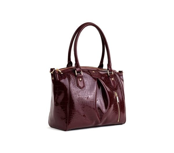 Gunas New York - Madison - Burgundy Top-Handle Bag - Image 2