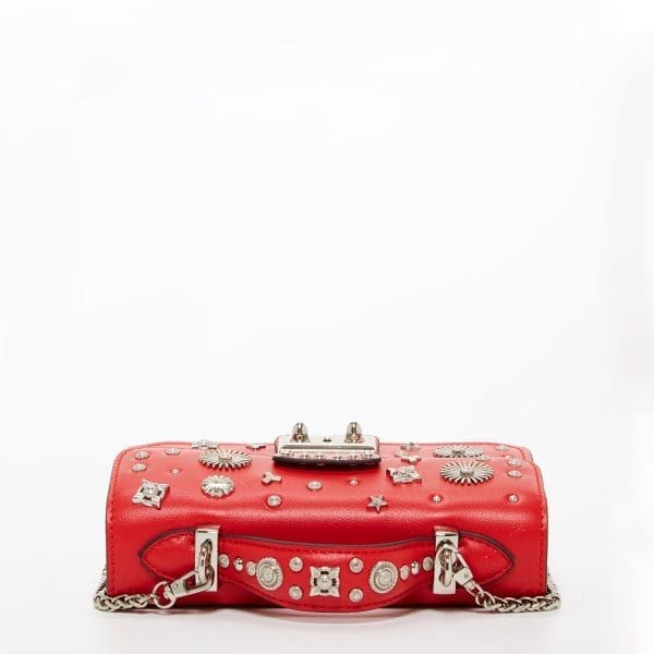 SUSU The Hollywood Red Leather Crossbody Bag - Studded - Image 4