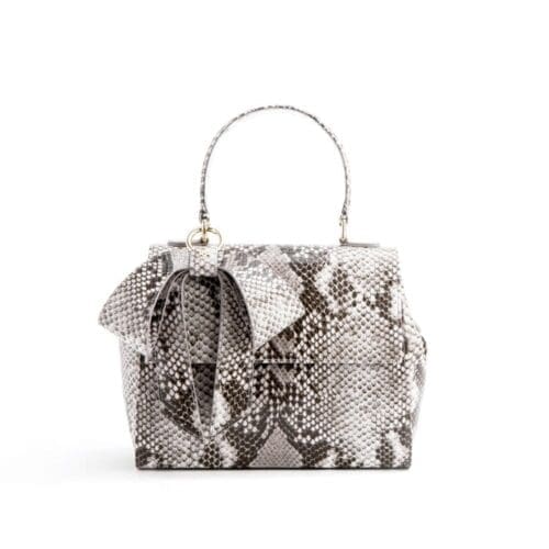 Gunas New York - Cottontail - Black & White Snake Texture Crossbody Bag