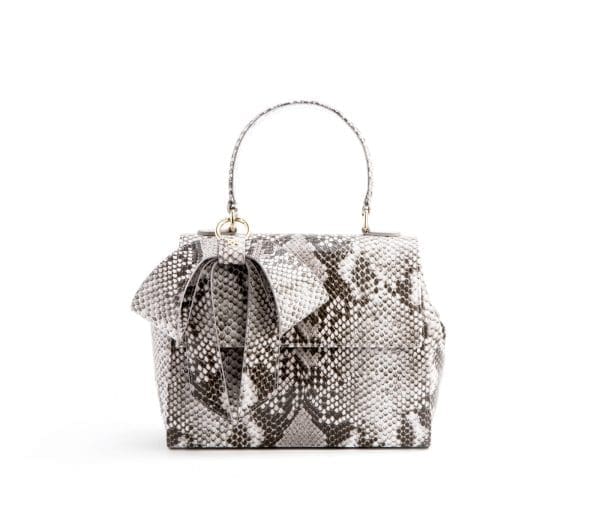 Gunas New York - Cottontail - Black & White Snake Texture Crossbody Bag