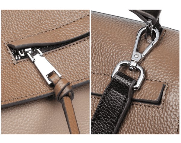 Shomico Genuine Leather Shoulder Bag - 2 Colors - Image 5