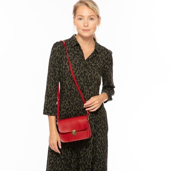 SUSU Nanah Red Leather Crossbody Bag - Must Have - Image 6