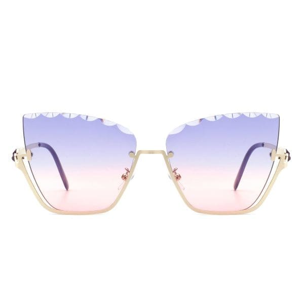 Cramilo Eyewear Starfire - Half Frame Cat Eye Sunglasses - Image 7