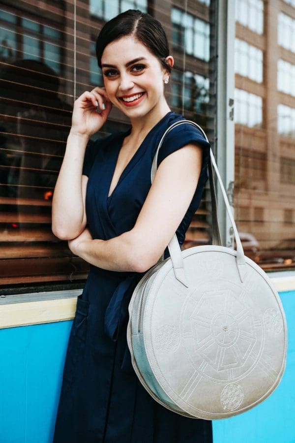 Gunas New York - Meghan - Silver Vegan Tote Bag - Image 4