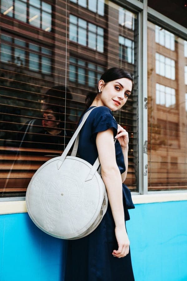 Gunas New York - Meghan - Silver Vegan Tote Bag - Image 6