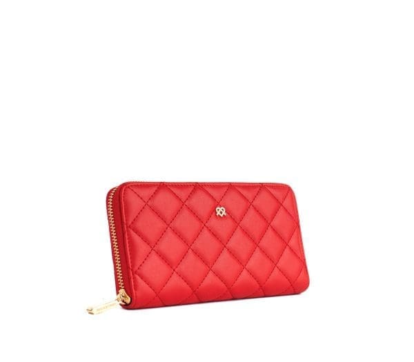 Gunas New York - Uptown Quilted - Red Zipper Wallet - Image 2