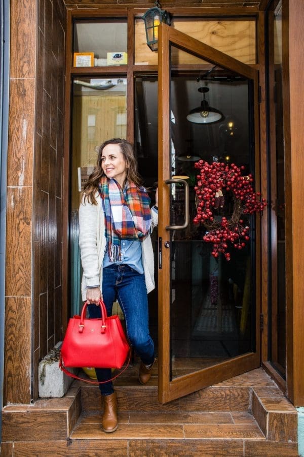 Gunas New York - Jane - Red Vegan Leather Satchel - Image 4
