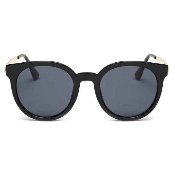Cramilo Eyewear Findlay - Retro Mirrored Horned Rim Round Sunglasses - Image 4