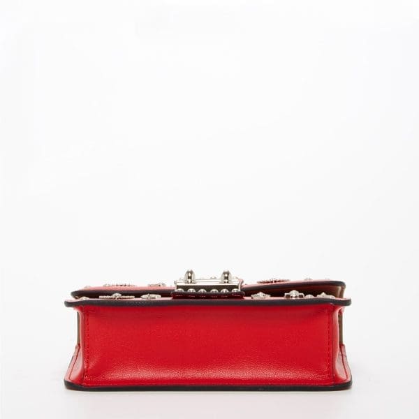 SUSU The Hollywood Red Leather Crossbody Bag - Studded - Image 5