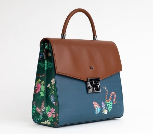 Gunas New York - Simone - Blue Vegan Leather Crossbody Bag
