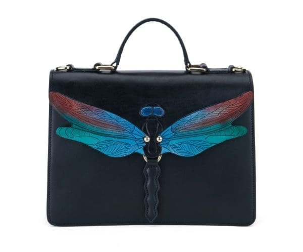Bellorita - Dragonfly Black Top Handle Bag