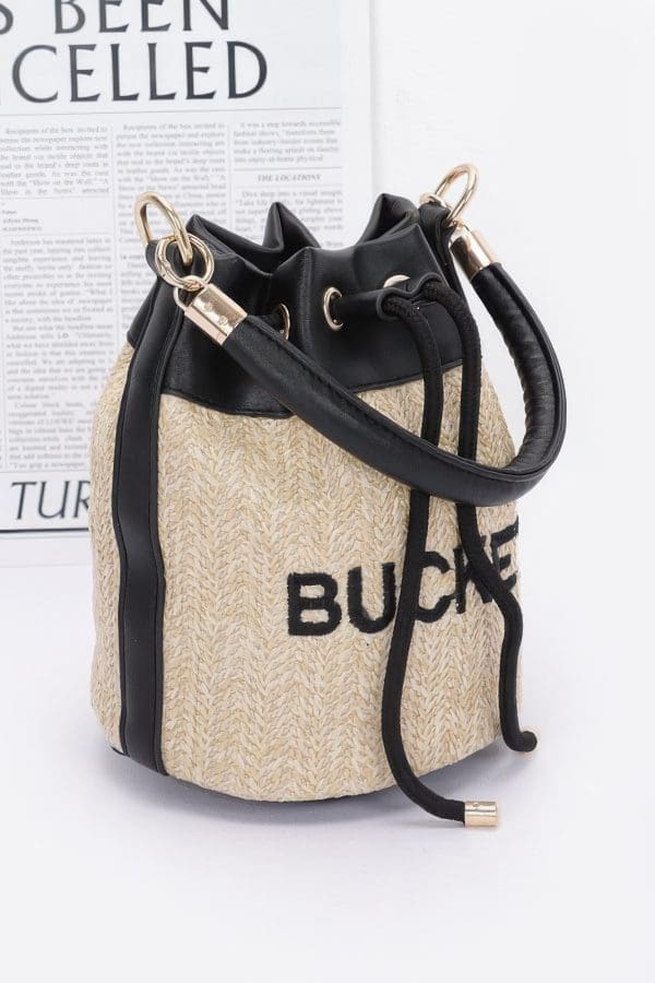 Awesome Faux Straw Bucket Bag - Must Have - Image 2