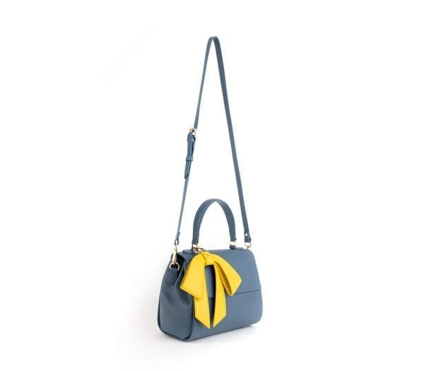 Gunas New York - Cottontail - Deep Blue Vegan Leather Crossbody Bag - Image 5