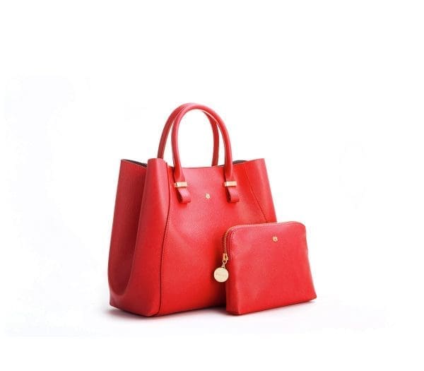 Gunas New York - Jane - Red Vegan Leather Satchel - Image 2