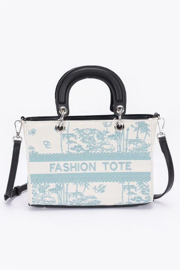 Beautiful Embroidery Tote Bag - Faux Leather