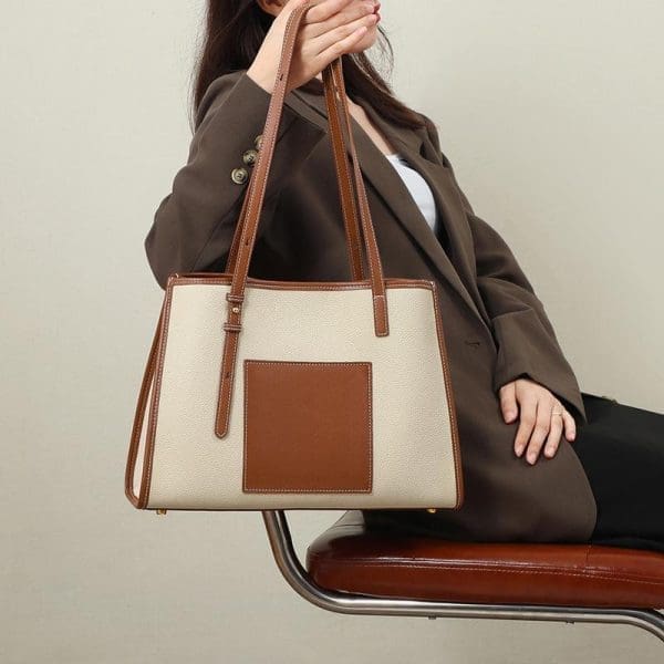 Shomico Large Leather Shoulder Bag - Gorgeous - Image 3