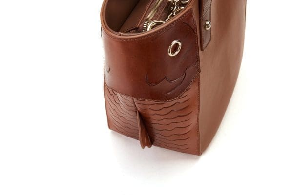 Bellorita - Carp Brown Top Handle Bag - Image 8
