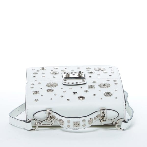 SUSU The Hollywood White Leather Backpack - Stylish One - Image 4