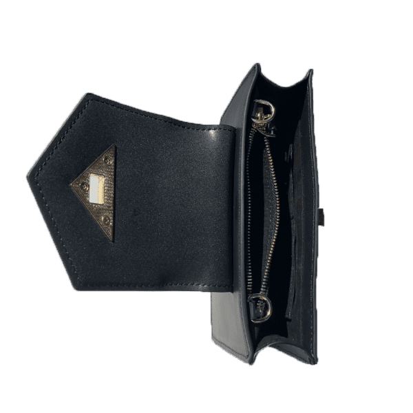 SUSU Mary Black Leather Crossbody Bag - Wristlet - Image 7