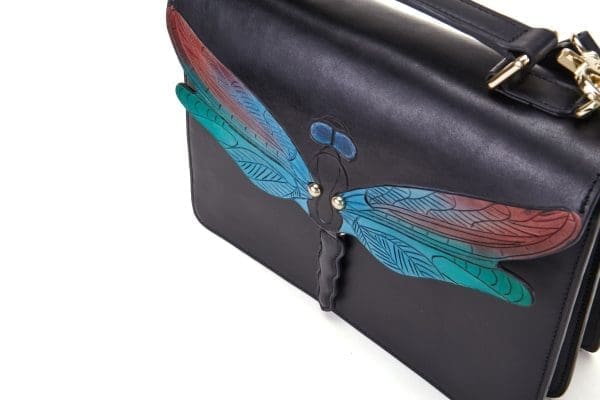 Bellorita - Dragonfly Black Top Handle Bag - Image 4