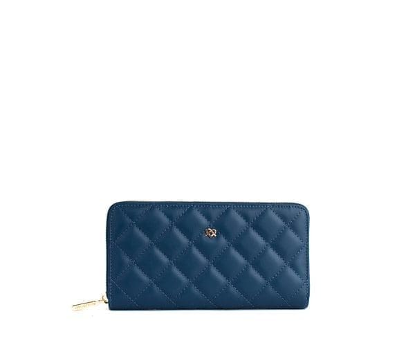 Gunas New York - Uptown Quilted - Navy Zipper Wallet