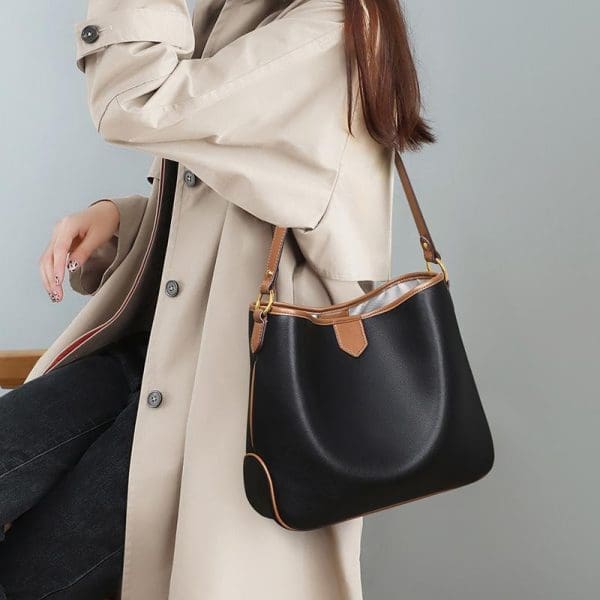 Shomico Shoulder Bag Large Capacity - Genuine Leather - Image 7