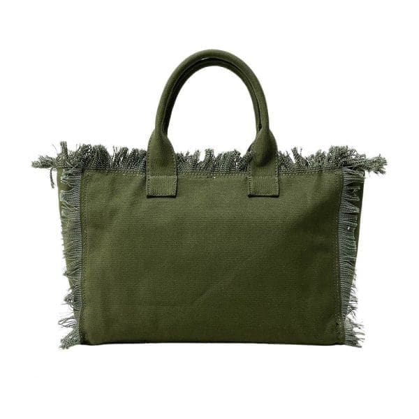 Threaded Pear Presley Fray Canvas Tote - Image 3
