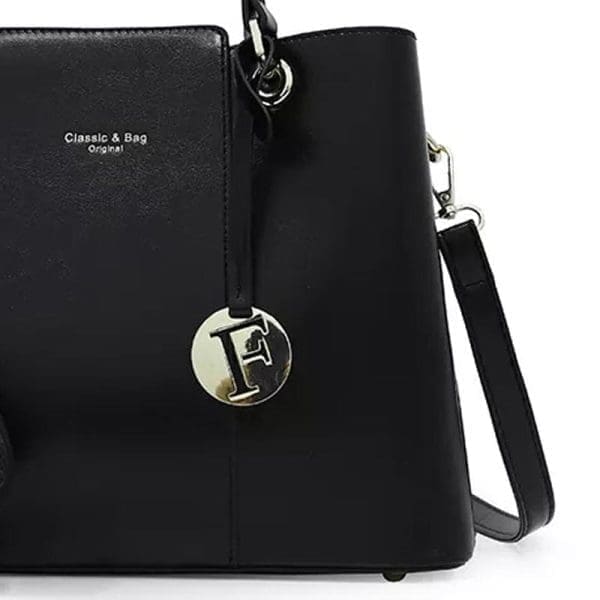 Savoy Active Aaliyah - Faux Crocodile Handbag Set ( 2-Pieces) - BLACK - Image 3