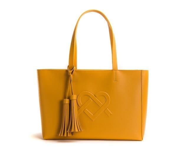 Gunas New York - Tippi - Mustard Vegan Tote Bag