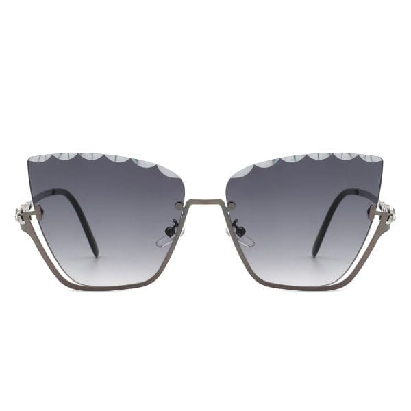 Cramilo Eyewear Starfire - Half Frame Cat Eye Sunglasses - Image 4