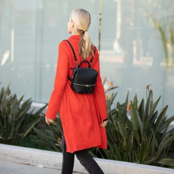 SUSU Ashley Small Black Leather Backpack - Must Have - Image 6
