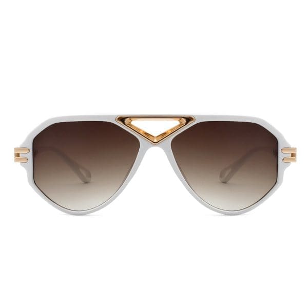 Cramilo Eyewear Unityth - Geometric Round Aviator Sunglasses - Image 9