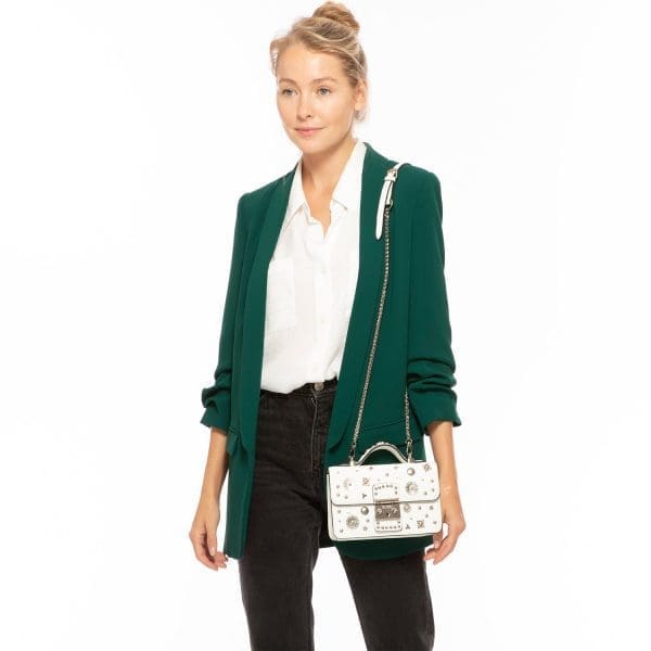 SUSU The Hollywood White Leather Crossbody Bag - Image 7