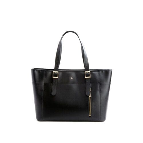 Gunas New York - Miley - Black Vegan Leather Laptop Bag