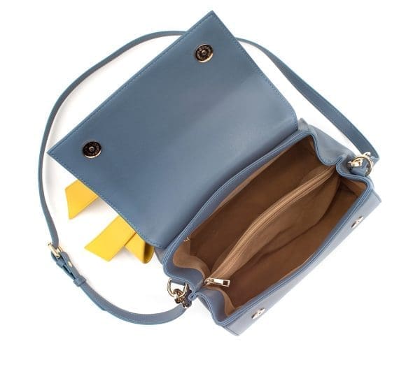 Gunas New York - Cottontail - Deep Blue Vegan Leather Crossbody Bag - Image 4